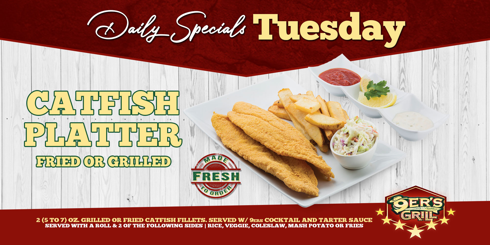 9ers Grill Daily Specials