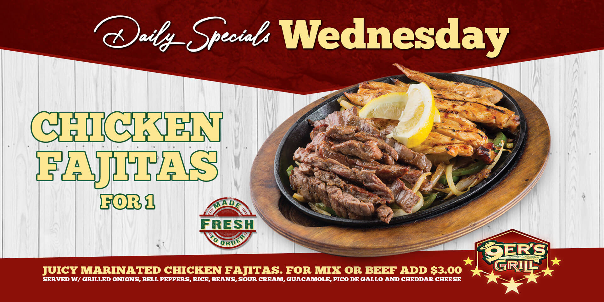 9ers Grill Daily Specials